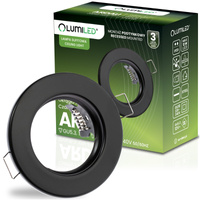 Halogenová Podhledové svítidlo GU10, MR16 Stálá Kulatá Černá Plech ARDALI LUMILED