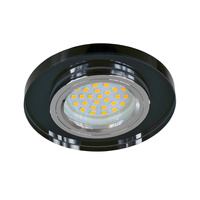 Zapuštěné halogenové bodové svítidlo GU10 černé kulaté Kobi