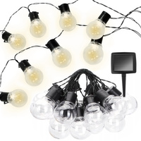 SOLAR GIRLANDA zahradní okrasný řetěz 3.8 m 10 kuliček 3000K teplý