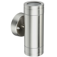 Zahradní nástěnné svítidlo. sklopné LED fasádní svítidlo. 2xGU10 OLIMP. dvojité stříbrné - GOLDLUX (Polux)