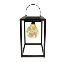 LED solární lampa Venkovní zahradní stojací závěsná lucerna 3000K IP44 26cm soumrakový senzor