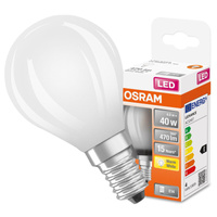 E14 P45 LED žárovka 4W = 40W 470lm 2700K Teplá bílá 300° vlákno OSRAM STAR