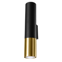 Nástěnné svítidlo LOOPEZ 2xGU10 Up-Down Elegant Black and gold SOLLUX