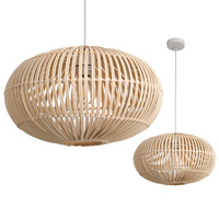 Bambusová dekorativní závěsná lampa E27 Boho Bonti Kobi