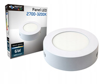 LED panel Stropní svítidlo 6W 480lm 2700K Teplá povrchová montáž Kulatá bílá Proma Masterled