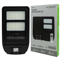 LED solární pouliční lampa 100W 1000lm 4000K neutrální IP65 se senzorem pohybu a soumraku Ecolight