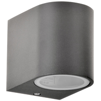 Venkovní nástěnné svítidlo s LED 1x GU10 BOSTON GOLDLUX (Polux) ALUMINIUM GRAY oválné