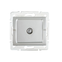 Koaxiální anténní zásuvka typu F Square Silver LOGI Kanlux