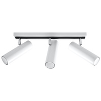 DIREZIONE stropní svítidlo 3xGU10 Reflektor Halogenové svítidlo Pohyblivé 45cm Bílé SOLLUX