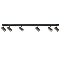 Nástěnné a stropní bodové svítidlo 6x GU10 Black Gold NICEA Sanico Goldlux