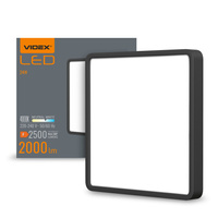 Plafond LED stropní svítidlo pro povrchovou montáž 20W 2500lm 4000K neutrální černá Videx