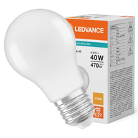 LED žárovka A60 E27 4,9W = 40W 470lm 2700K teplá bílá LEDVANCE