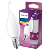 Žárovka LED Flame E14 BA35 2.2W = 25W 250lm 2700K Teplá bílá vlákno Mléčné PHILIPS
