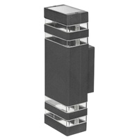 Zahradní nástěnné svítidlo Double top down INEZ DUO LED 2x GU10 ALUMINIUM Tmavě šedá IP54