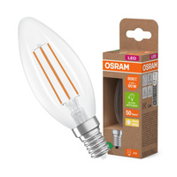 LED žárovka B35 Candle E14 3,8W = 60W 806lm 2700K Warm 330° 213lm/W CLASSIC ENERGETIC EFFICIENCY Osram
