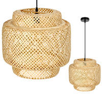 Bambusová dekorativní závěsná lampa E27 Boho Bonn Kobi