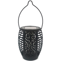 Solární zahradní lampa LED závěsná LANTERN Flame IP44 1700K soumrakový senzor