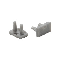 Hliníková profilová krytka šedá plná KOD 19181 STOPPER Kanlux 2ks.