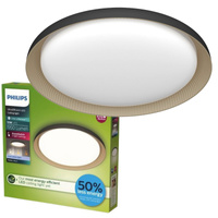 Stropní svítidlo LED Plafond 10W 1950lm 4000K SceneSwitch Black Pebblo Ultra Efficient Philips