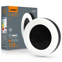 Plafond LED lampa 15W 1125lm 5000K Neutrální 120° IP65 IK07 Povrchová montáž Černá VIDEX