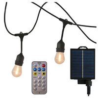 Solární venkovní zahradní světelný řetěz 10x LED 2700K se soumrakovým senzorem černý IP44 PARTY Sanico Goldlux