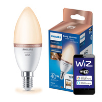 LED žárovka E14 C37 4,9W = 40W 470lm 2700-6500K SMART WiFi Philips WiZ