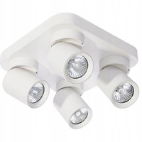TIMO Stropní nástěnná lampa Nástěnná lampa Reflektor Pohyblivé halogenové svítidlo 4xGU10 White Square LVT