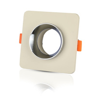 Zapuštěné stropní svítidlo GU10 s očkem čtvercový bílý/chromový VT-862 V-TAC - 5letá záruka