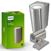 NIGHTINGALE 2x GU10 IP44 Up-Down Inox PHILIPS LED zahradní světlo