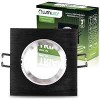 Halogenové stropní svítidlo Flush Mount Square Movable GU10 MR16 Black TRIAM LUMILED