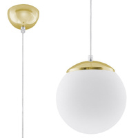 LED závěsné stropní svítidlo UGO E27 Hanging Sphere 20cm White Gold SOLLUX