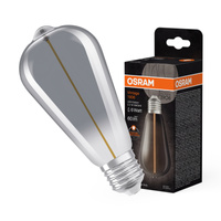 Dekorativní LED žárovka ST64 E27 2,2W = 6W 60lm 1800K teplá bílá 320° kouřové vlákno Vintage 1906 Osram