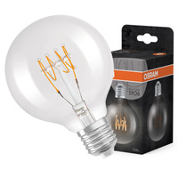 Dekorativní LED žárovka G80 Sphere E27 4,8W = 40W 470lm 2700K teplá bílá 320° Filament Dimmable Vintage 1906 Osram