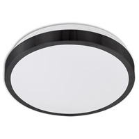 Stropní svítidlo LED 2x E27 s mikrovlnným senzorem SOLEN kulaté černé