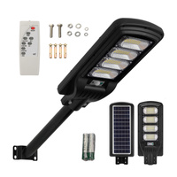 LED solární pouliční lampa 1500W 6500K Lucerna s držákem a dálkovým ovládáním