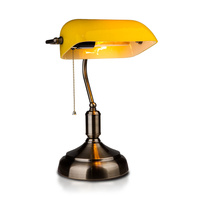 Bankéřská stolní lampa E27 Old Gold Yellow stínítko VT-7151 V-TAC