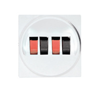 Audio Dvojitá čtvercová zásuvka pro reproduktory Bílá kancelář Kanlux