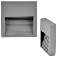 Zahradní povrchové schodišťové svítidlo LED 3W 60lm IP44 4000K šedé čtvercové Q9 GOLDLUX (Polux)