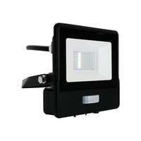 Reflektor LED 10W 735lm 3000K IP65 Black s pohybovým senzorem a funkcí CUT-OFF Samsung Chip VT-118S-1-B V-TAC