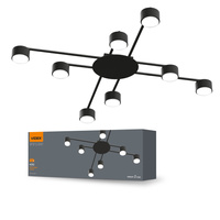 Stropní lustr 8x GX53 LED černý Moderní Videx