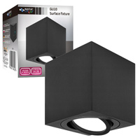 Přisazené HALOGENOVÉ Movable GU10 Square Black Fixture 84mm