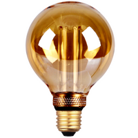 Dekorativní LED žárovka E27 G95 4W 200lm 1800lm Teplá bílá 320° DecoVintage Amber Pillar GOLDLUX (Polux)
