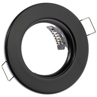 Halogenová Podhledové svítidlo GU10, MR16 Stálá Kulatá Černá Plech LUMILED