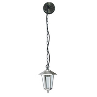 LED zahradní lampa JUPITER E27 Elevační nástěnná lampa Stříbrná závěsná lucerna Volteno