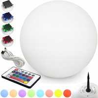 Zahradní lampa LED Solární pohon RGB koule 30 cm