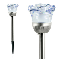 LED solární zahradní lampa ROSE 6500K Studená bílá a RGB GOLDLUX (Polux)