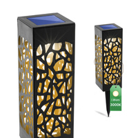 Solární LED venkovní lampa E27, LED ažurová sloupek IP44 3000K AZURE LUMILED