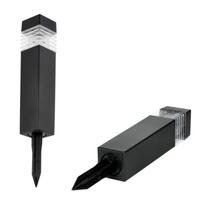 Solární zahradní tyč Venkovní stojící LED 6000K studená IP44 černá Aurora Kobi