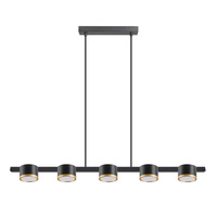 Stropní závěsné svítidlo 5x GX53 Black MIRELLA Sanico Goldlux