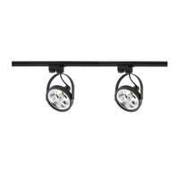 Sada osvětlovacích kolejnic 1m kolejnice + 2x kolejové světlo AR111 LEON GU10 černá